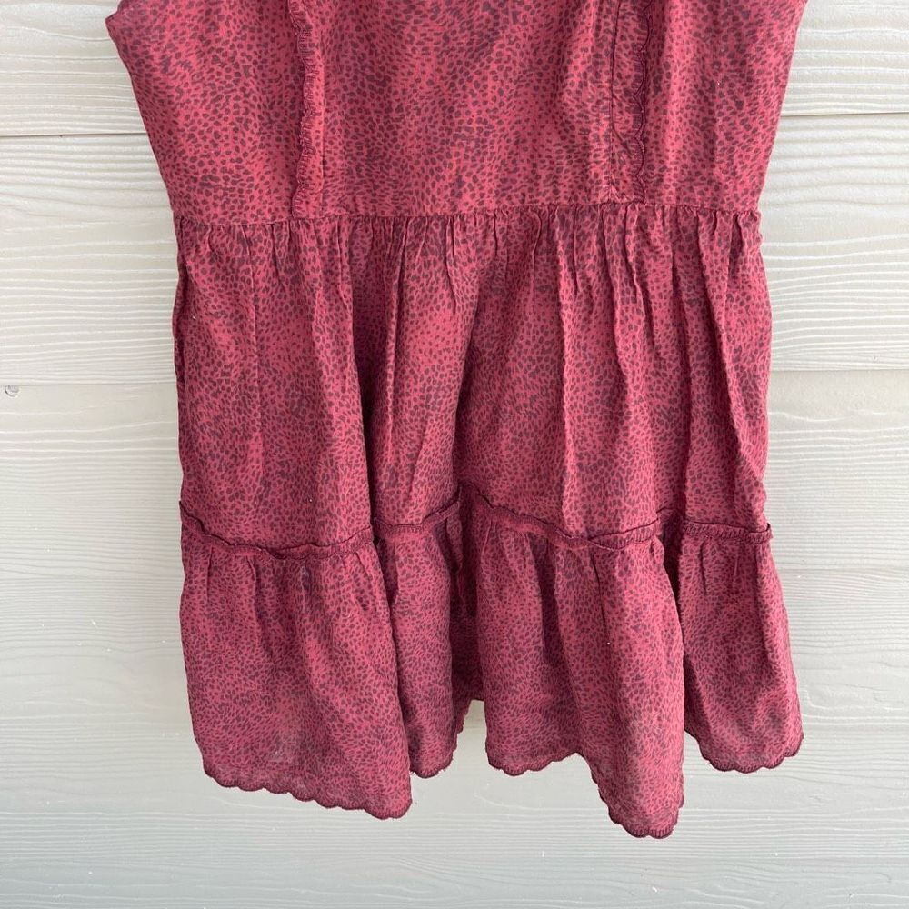Urban Outfitters maroon cheetah print babydoll dress - Picture 3 of 5